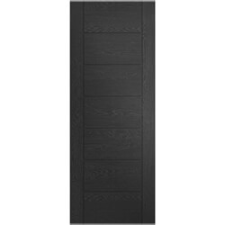 XL Joinery Palermo Cottage Laminate Internal Fire Door with 7 Panel - Prefinished Black
