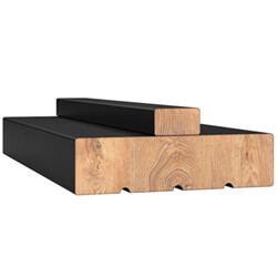LPD Hardwood Internal Fire Door Lining with Loose Stop 2130 H x 32mm T - Black Primed