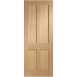 XL Joinery Victorian Shaker Internal Door with 4 Panel  - Prefinished Oak