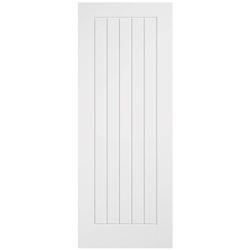 LPD Cottage Smooth Moulded Internal Fire Door with 5 Panel - White Primed