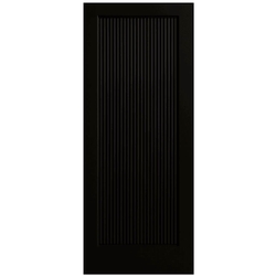 P M Mendes Ravenna Internal Fire Door with 1 Reeded Panel - Prefinished Black