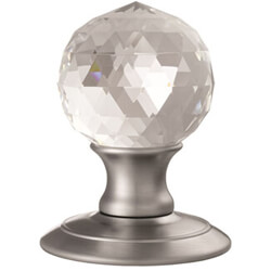 Carlisle Brass Elegant Crystal Door Knob - Satin Chrome
