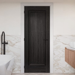JB Kind Haddon Internal Door with 1 Panel - Prefinished Black