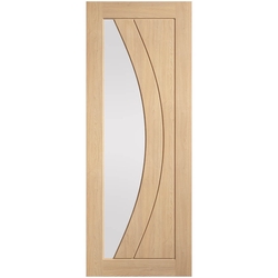 LPD Girona Internal Door with 2 Panel and 1 Clear Glazed Light - Prefinished Oak