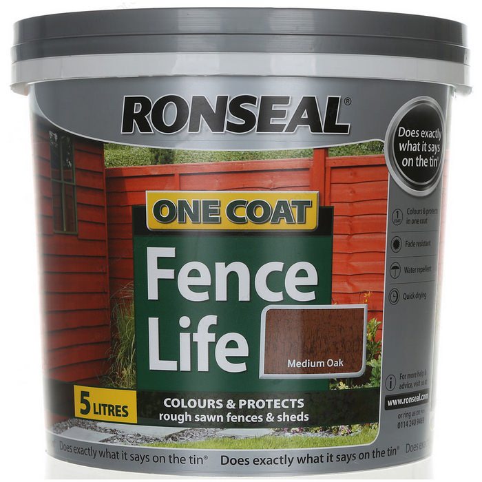 Ronseal One Coat Fencelife 5L Ronseal One Coat Fencelife 5L