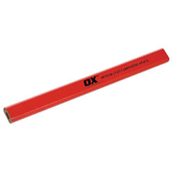 Ox Tools Trade Medium Red Carpenters Pencil - Pack Of 10