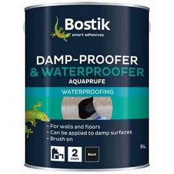 Bostik Aquaprufe Damp Proofer And Waterproofer Black 5L