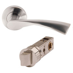 Dale Flex Lever Handle On Rose With 57mm Privacy Latch