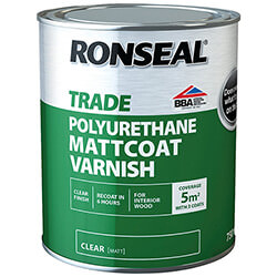 Ronseal Trade Polyurethane Mattcoat Varnish