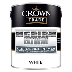 Crown Trade Grip Extreme Fast Drying Primer Paint White 1Ltr