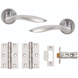 Dale Open Boxed Internal Door Handle Pack Polished Chrome And Satin Chrome