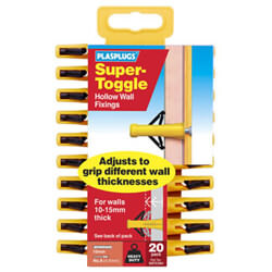 Tile Rite Plasplugs Super Toggle Heavy Duty Anchors Clip Pack