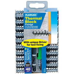 Tile Rite Plasplugs Thermal Block Fixings Clip Pack