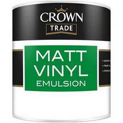 Crown Trade Matt Vinyl Emulsion Paint Brilliant White