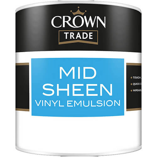 Crown Trade Mid Sheen Vinyl Emulsion Paint