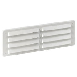 Manrose PVC Fixed Louvre Vent Grille - 229x76mm White - 229mm Wide x 76mm Height