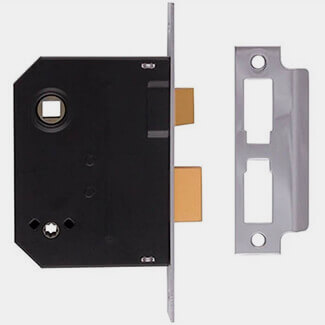 Yale 2 Lever Mortice Bathroom Sashlock 63mm Chrome