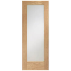XL Joinery Pattern 10 Internal Door with 1 Obscure Glazed Light - Prefinished Oak