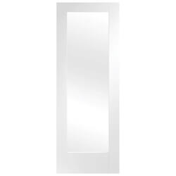 XL Joinery Pattern 10 White Primed 1L Internal Clear Glazed Door