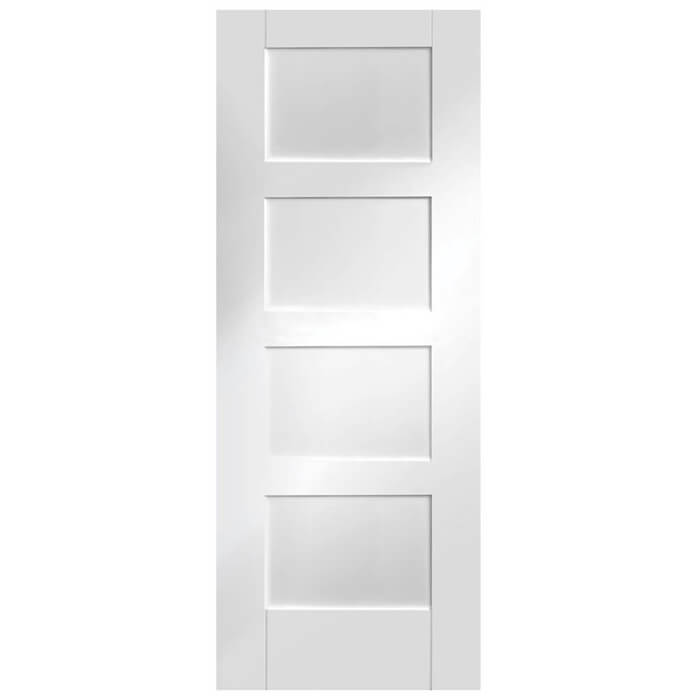 XL Joinery Shaker White Primed 4-Panels Internal Door