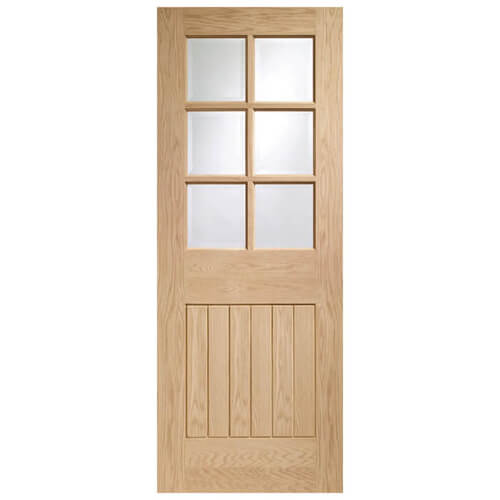 XL Joinery Suffolk Pre-Finished Oak 6-Panels 6-Lites Internal Glazed Door