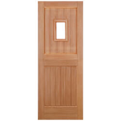 LPD Stable Un-Finished Hardwood 2P 1L External Unglazed Straight Top Door