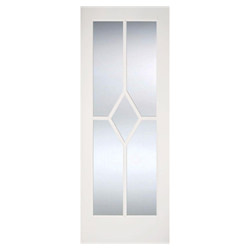 LPD Reims White Primed 5L Internal Glazed Door
