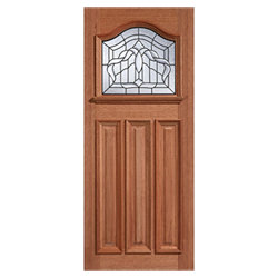 LPD Estate Un-Finished Hardwood 3P 1L External Leaded Obscure Glazed Door