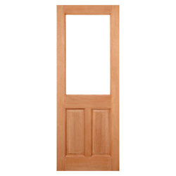 LPD 2XG Un-Finished Hardwood 2P 1L External Clear Glazed Door