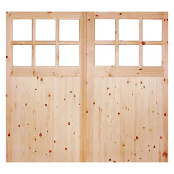 LPD Un-Finished Solid Redwood 6L External Obscure Glazed Garage Door