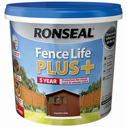 Ronseal Fence Life Plus Shed And Fence Treatment 5-Litre