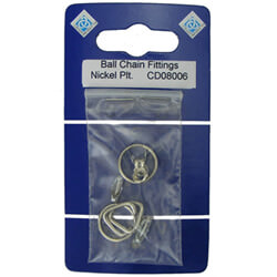 Chain Products No.6 Ball Chain Fittings Nickel Plated