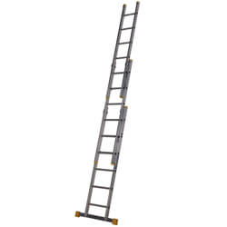Werner Box Section Triple Extension Aluminium Ladder