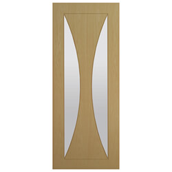 Deanta Sorrento Pre-Finished Oak 1P 2L Internal Glazed Door