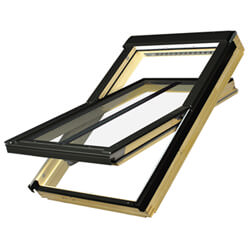 Fakro Manual Conservation Center Pivot FTP Natural Pine Roof Window