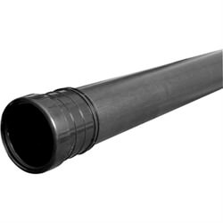 Buildworld 110mm - 4 Inch Above Ground Black Single Socket Pipe 3Mtr Length