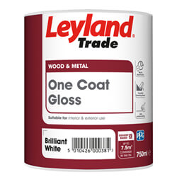 Leyland Trade One Coat Gloss Paint Brilliant White