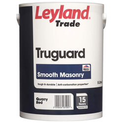 Leyland Trade Truguard Smooth Masonry Paint Quarry Red 5-Litre