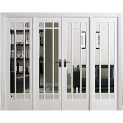 LPD Manhattan W8 White Primed Room Divider Glazed Door Set