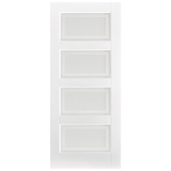 LPD Contemporary White Primed 4L Internal Glazed Door
