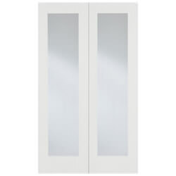 LPD Pattern 20 White Primed 2L Internal Glazed Pair Door