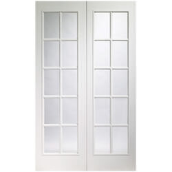 XL Joinery Portobello Pre-Finished White Moulded 20L Internal Glazed Door Pair