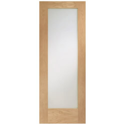 XL Joinery Pattern 10 Un-Finished Oak 1L Internal Obscure Glazed Door