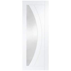XL joinery Salerno White Primed 4P 1L Internal Glazed Door