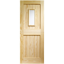 XL Joinery Stable Un-Finished Pine 1L External Glazed Door