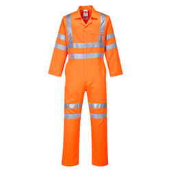 Portwest RT42 High Visibility Orange Poly-Cotton Coverall RIS