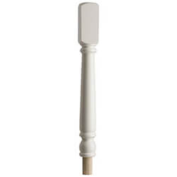 Cheshire Mouldings 91mm Thick Plain Newel Turning White Primed