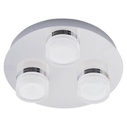 SPA Amalfi Chrome LED 3 Light Flush Ceiling Light