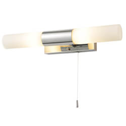 Spa Aries Chrome Wall Light With Pullswitch