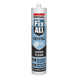 Soudal Fix All Crystal Hybrid Polymer Sealant Adhesive 290ml Clear
